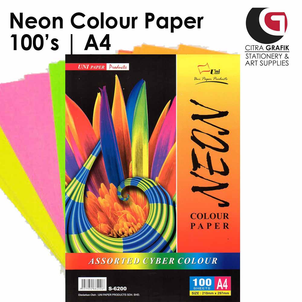 Neon Colour Paper A4 Cyber Colour 100 Sheets Shopee Malaysia
