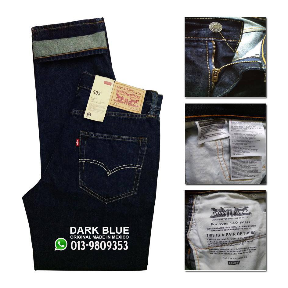 levi's 505 dark blue