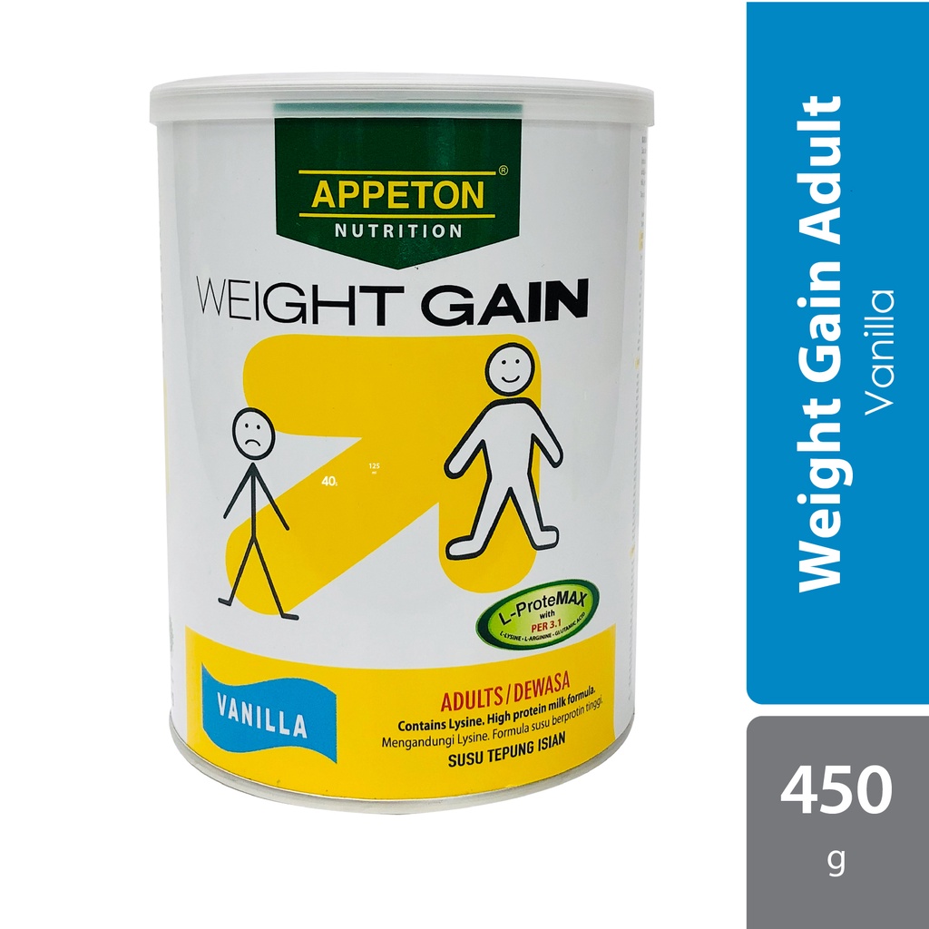 Appeton Weight Gain Adult Vanilla 450g Shopee Malaysia