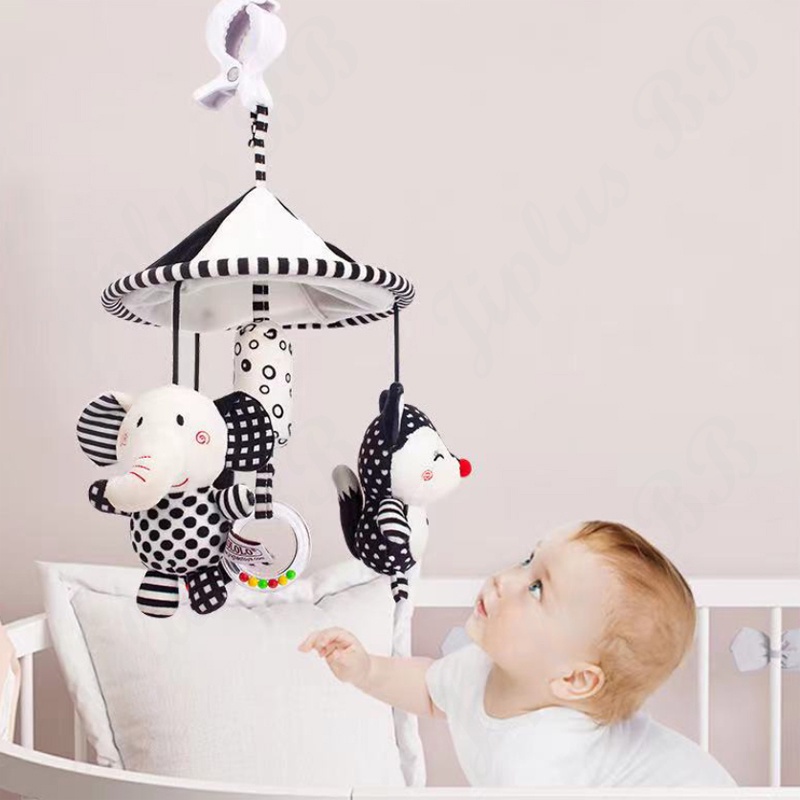 JP100 Crib toys Baby toy Bed stroller plush doll hanging rattle Child