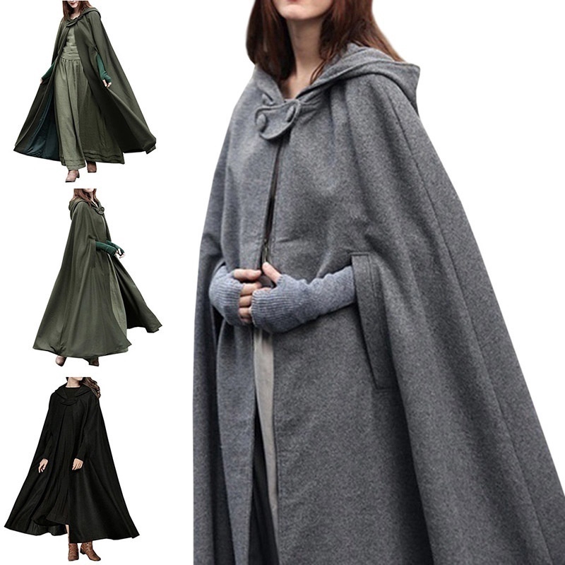 womens hooded cloak jacket