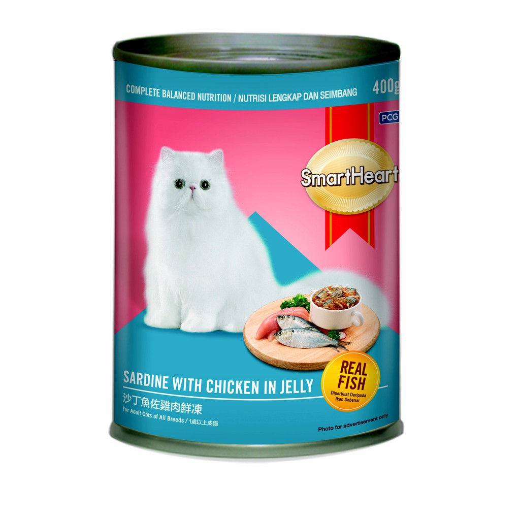 6Pcs Smart Heart Cat Canned Food Sardine with chicken In Jelly 400G Shopee Malaysia