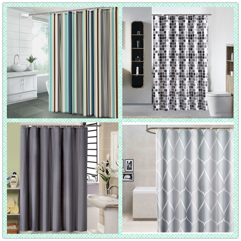 dark grey shower curtain