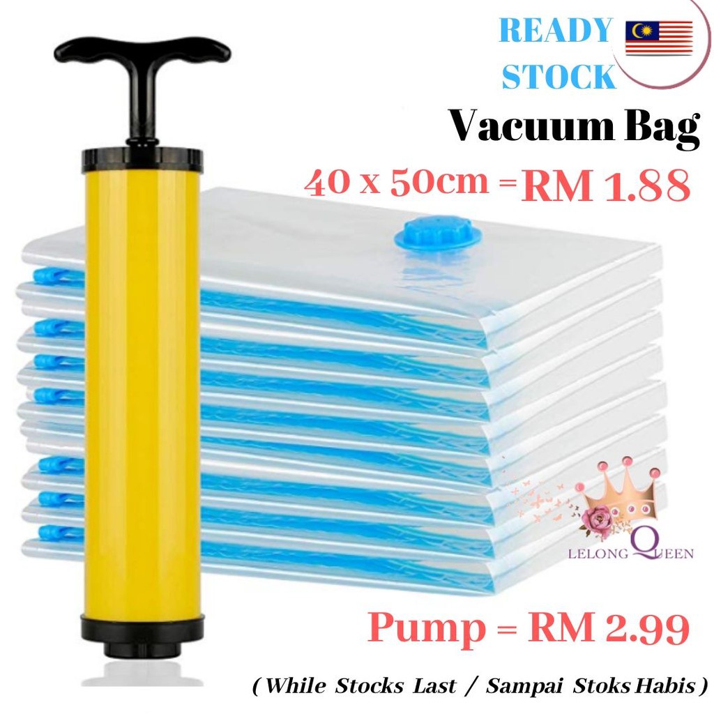 Vacuum Bag / Travel Storage Resealable Vacuum Compression Bags / READY