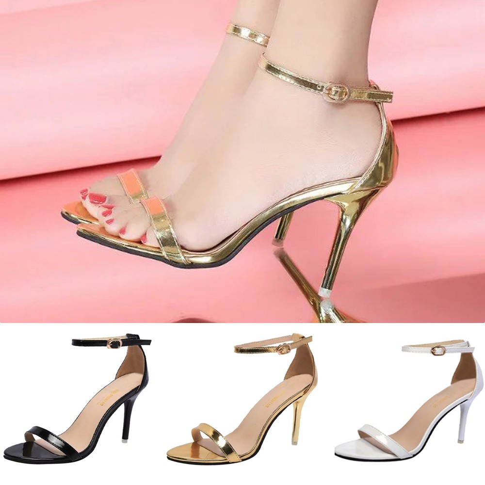 Women Buckle Pointed Toe Comfortable Work High Heel Shoes Shopee