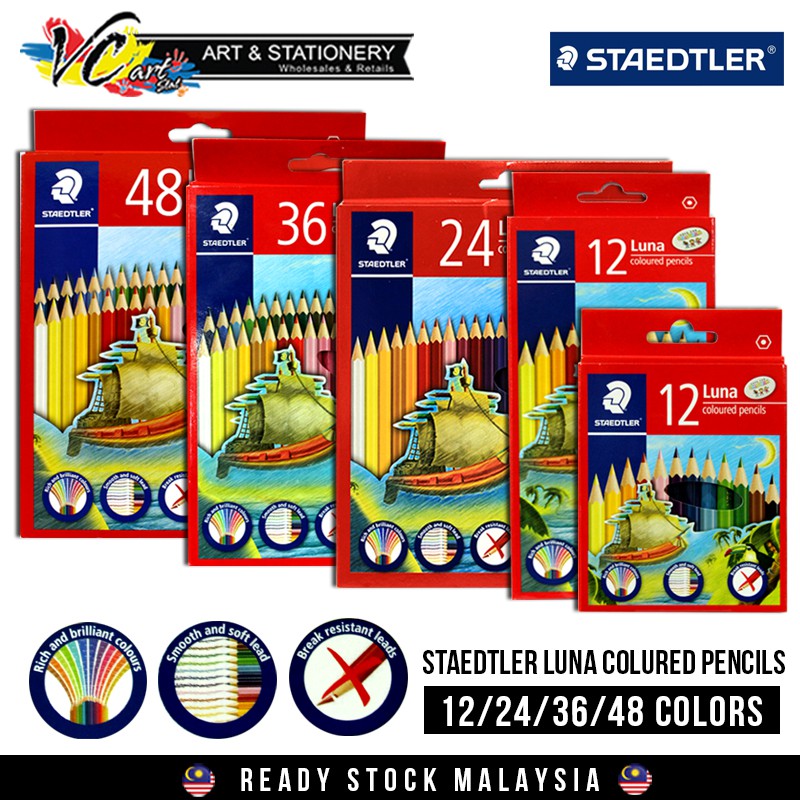 Staedtler Luna Permanent Colored Pencils 12 24 36 48 Staedtler Luna Permanent Colored Pencils 12 24 36 48
