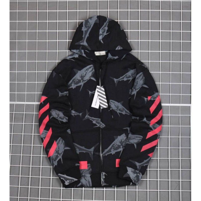 off white shark hoodie