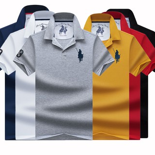👍Ready Stock🔥 Men's Polo Shirts Short Sleeve Plain T shirt Korean Loose Slim Fit Sports Plus Size Shirt Kemeja lelaki XXL