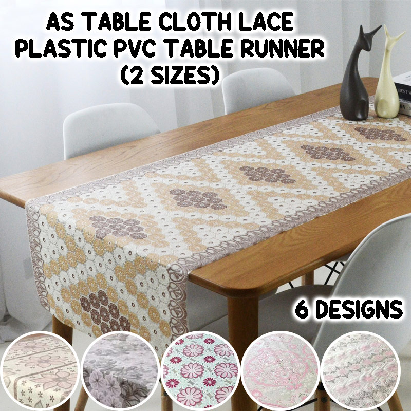 Buy As Table Cloth Lace Plastic Pvc Table Runner Cover Tablecloth Kitchen Dining Room Kain Alas Meja Makan Seetracker Malaysia