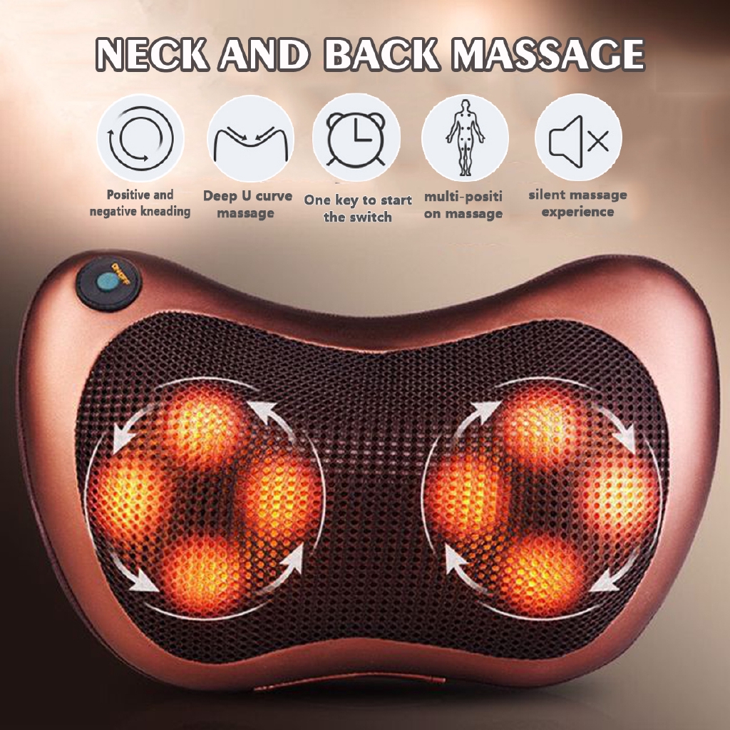 portable electric infrared neck body massage pillow