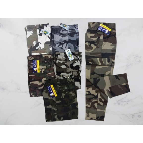 (Kid Wear) Seluar Budak Panjang Askar Lelaki / Kid wear Army Floral Long Pants (Tak Ceka Kaki)