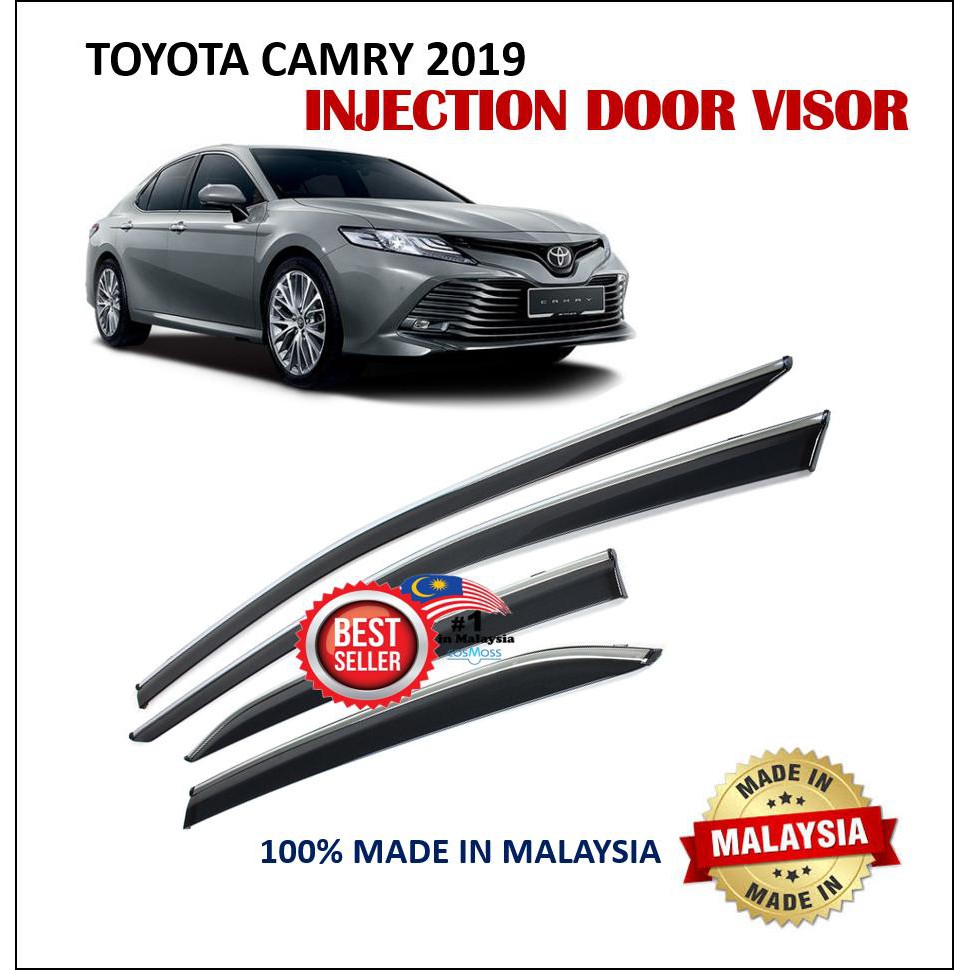 Toyota Camry 2018 2019 Injection Stainless Steel Door Visor Air Press