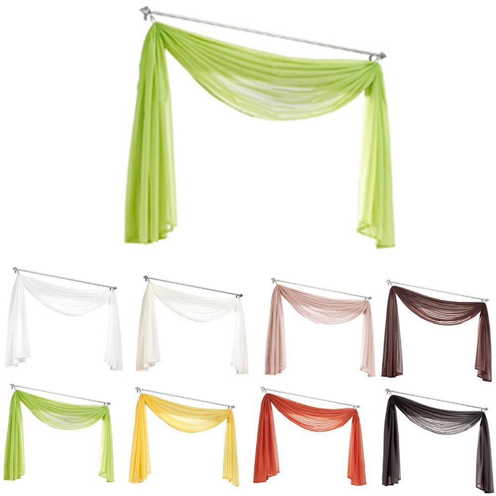 Multicolor Window Scarf European Style Valance Curtain Scarf