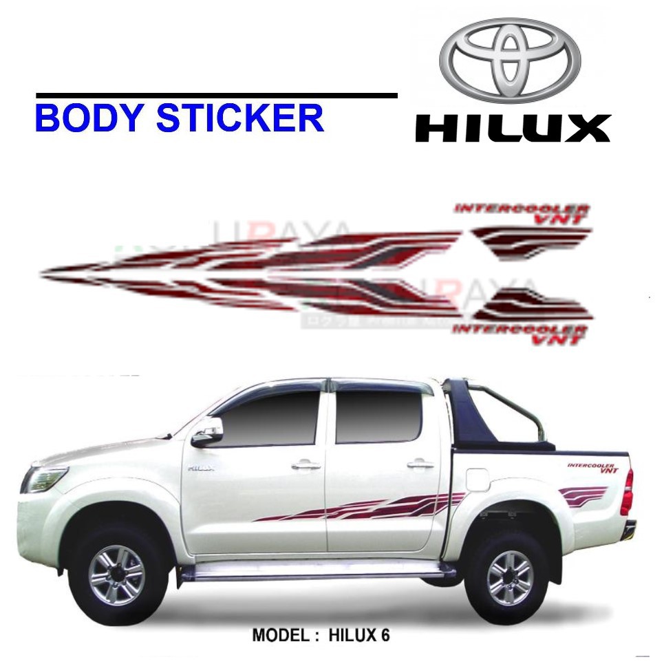 Ready Stock Toyota Hilux Vnt Intercooler Body Sticker Set Model