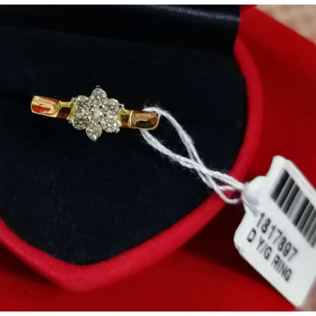 Cincin Emas Berlian Asli Diamond Gold Ring Ktm 7 Pcs Code 1817897 Shopee Malaysia