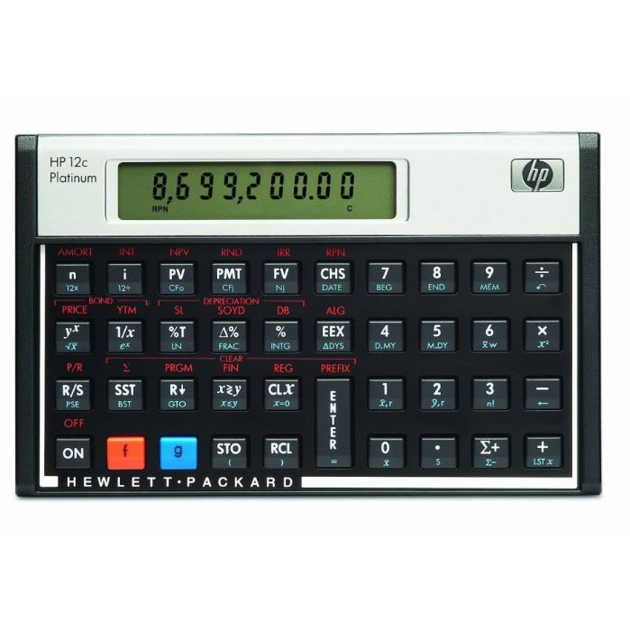 HP 12C Platinum Programmable RPN Financial Calculator (CFA CFP Approved