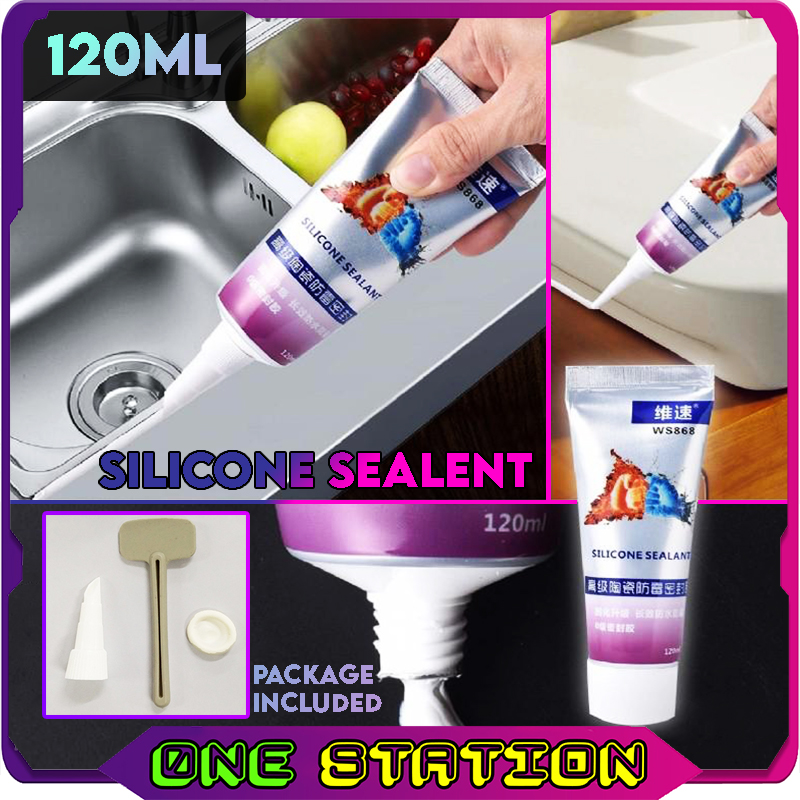 120ML WS868 Silicone Sealant Kitchen Sink Waterproof AntiFungal Anti