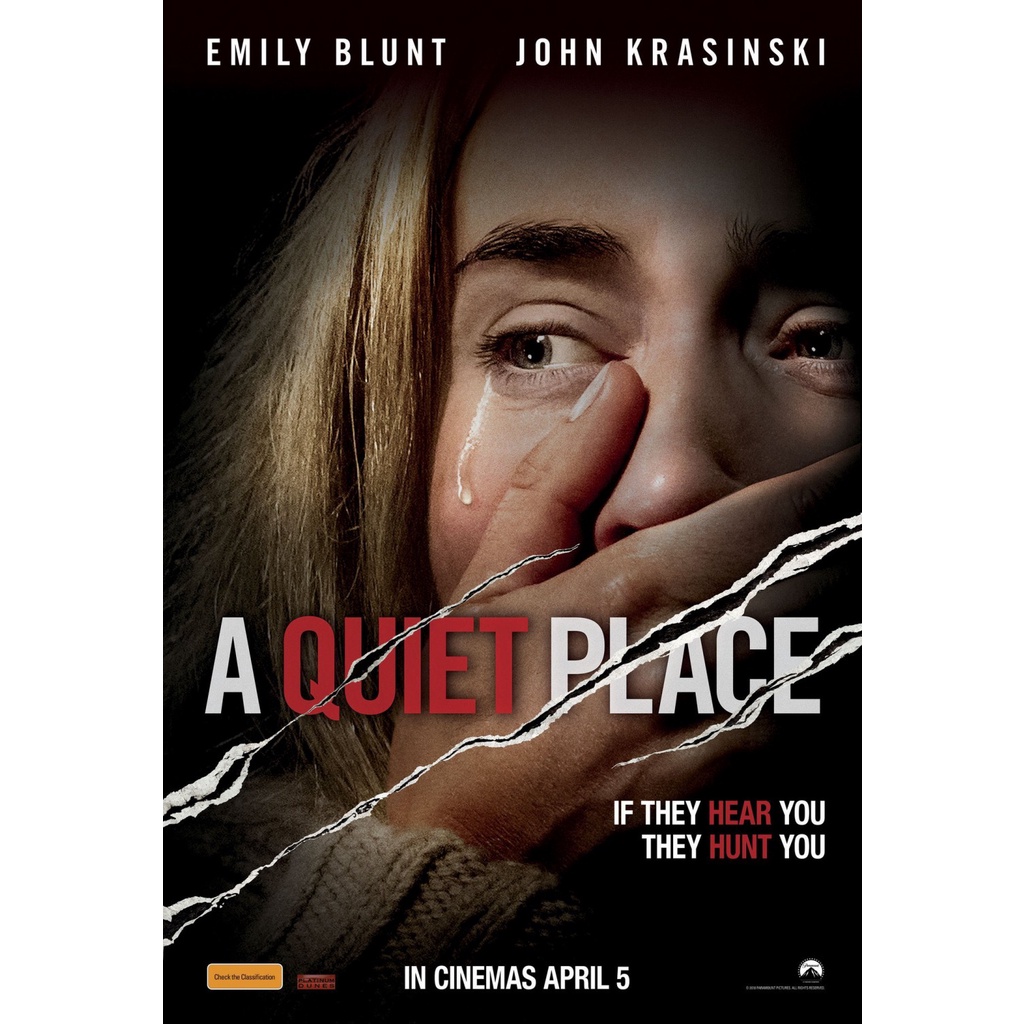 4k Bluray English Movie A Quiet Place - Bluray Import Version - Action - Thriller - Comedy - Adventure - Horror - 4k