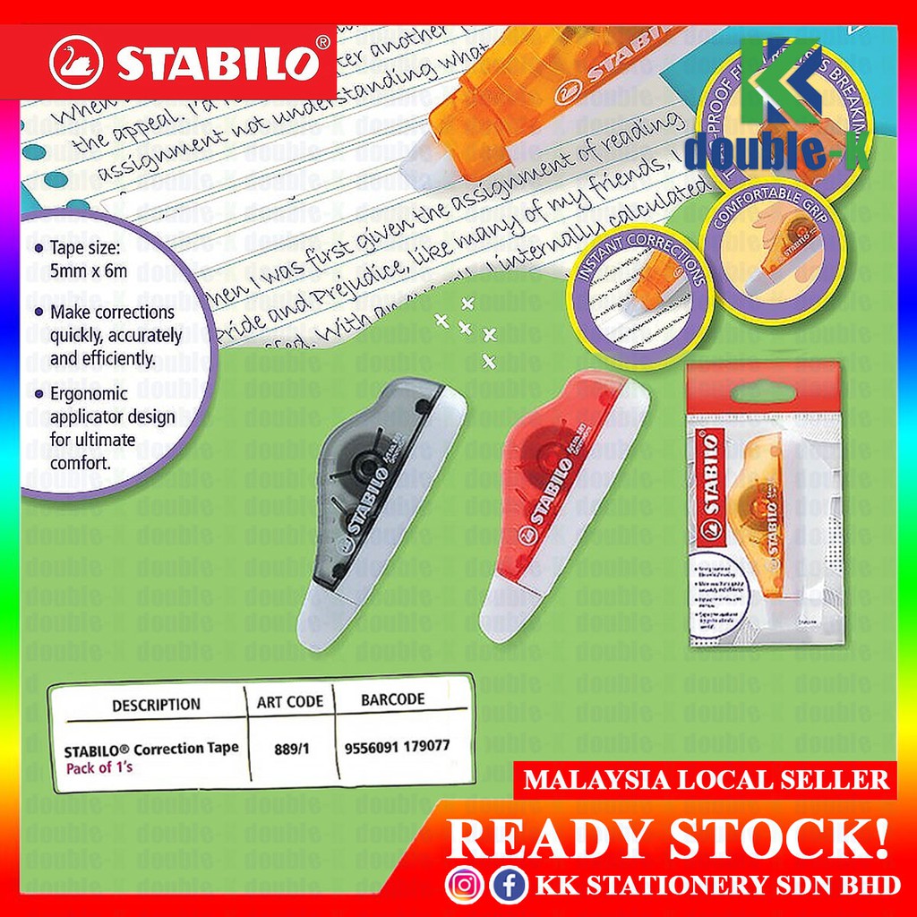 STABILO 889/1 Correction Tape RM2.75/pcs Shopee Malaysia