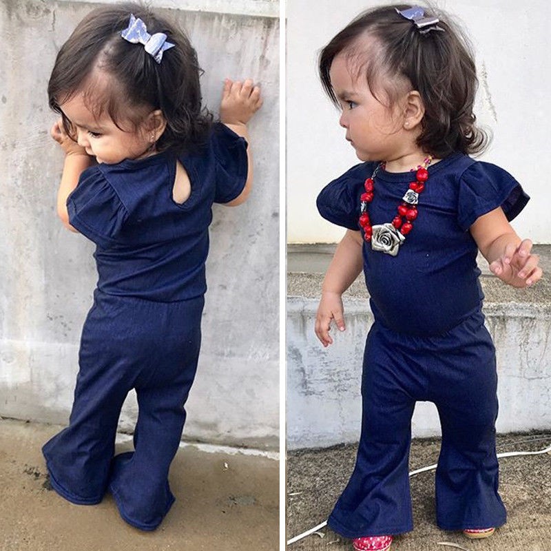 girls denim playsuit