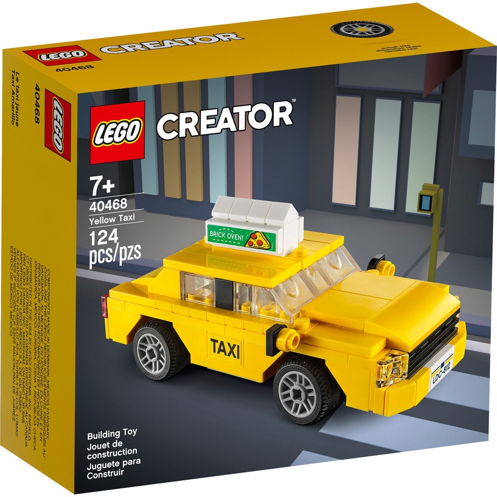 [Dawang Robot] LEGO 40468 Yellow Taxi Strawi