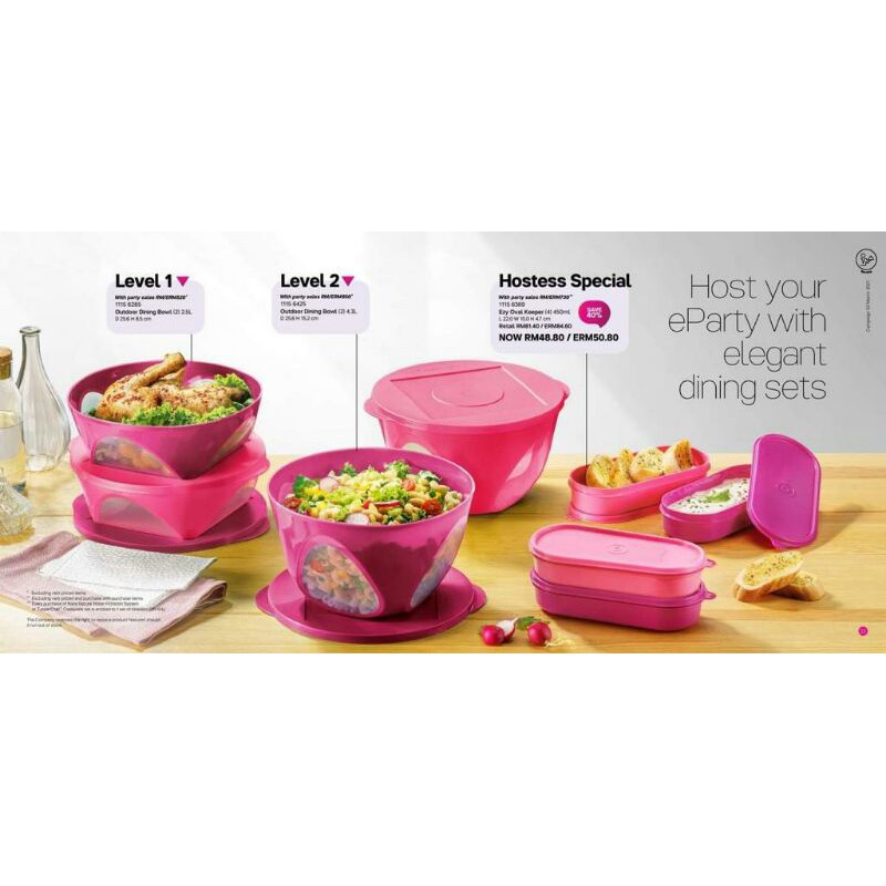 Tupperware Outdoor Dining Bowl 8pcs