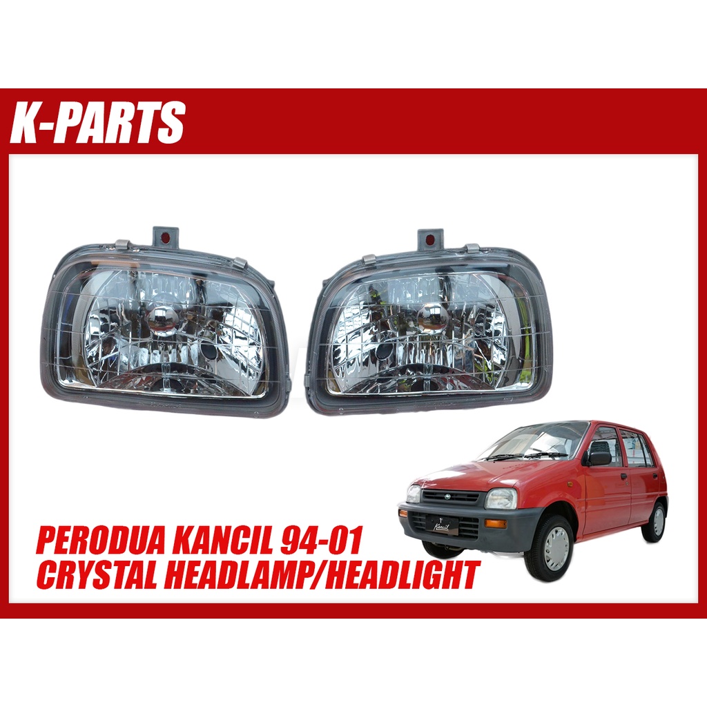 Perodua Kancil 1994 94 Headlamp Head Lamp Lampu Depan Crystal (1 Set 2