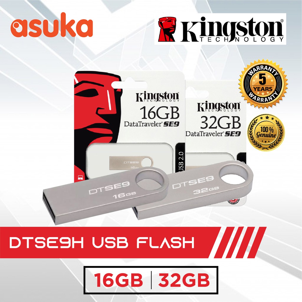 Kingston Dtse9h 16GB/32GB USB2.0 Flash Drive
