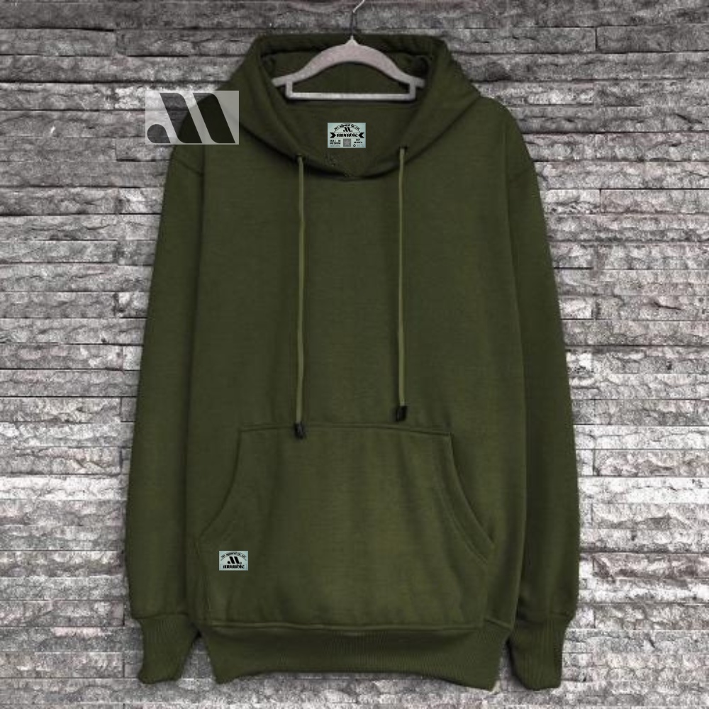 HIJAU Hoddie Plain Army Green Color Sweater Hoodie Bigsize Sweater Hoodie Newest Men Women 2022 Mumble Authentic