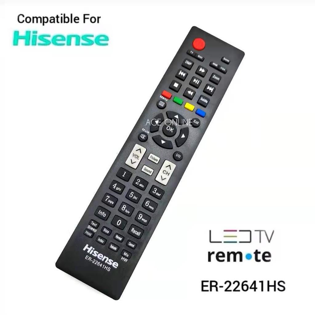 Hisense LED TV Remote Control (ER22641HS)ER22641A ER22645HS Shopee