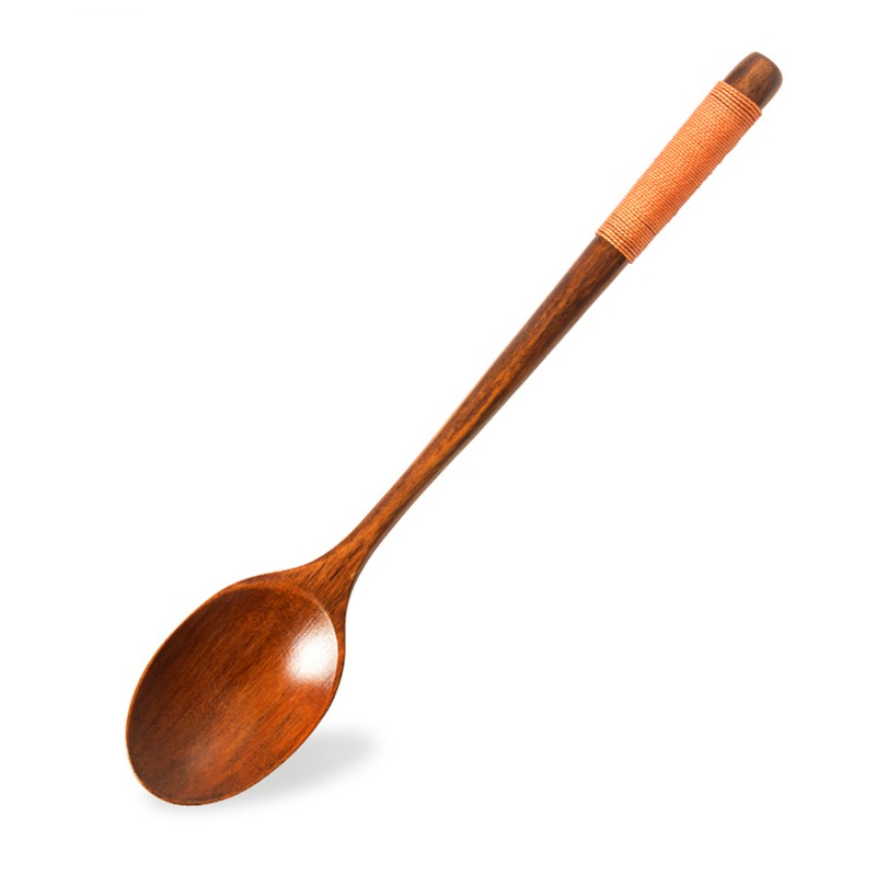 1Pc Long Handled Wooden Spoon Korean Soup Spoon Wood Dinner Spoon ...