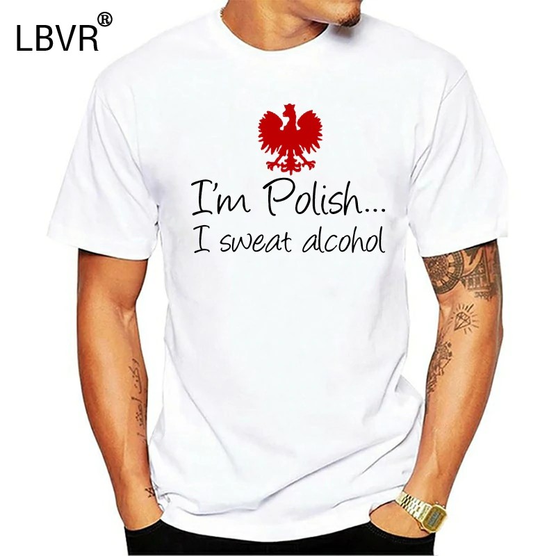 Designs Mens Tshirt Tops Cool Funny T Shirt Im Polish I Sweat Alcohol T Shirt Funny Poland Polska Shopee Malaysia - baseball fan t shirt template roblox forest green top