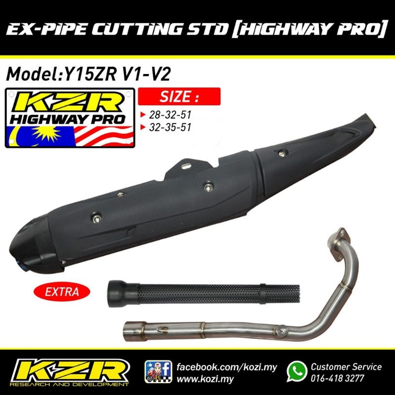 Buy Kozi Kzr Racing Exhaust Highway Pro 28mm 32mm For Y15zr Seetracker Malaysia