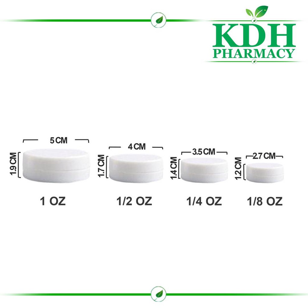 PLASTIC OINTMENT BOX (1/8 OZ 1/4OZ 1/2 OZ 1 OZ 7ML 10 ML