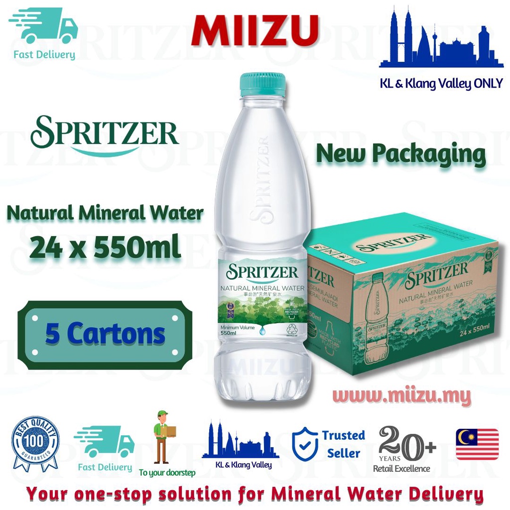 Spritzer Natural Mineral Water 24x550ml 5 Cartons Package Kl And Klang Valley Only Fast 1439