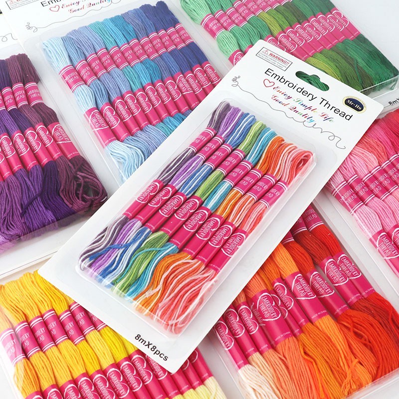 **READY STOCK** Embroidery Colourful 12pcs Thread / DIY Kit Tools ...