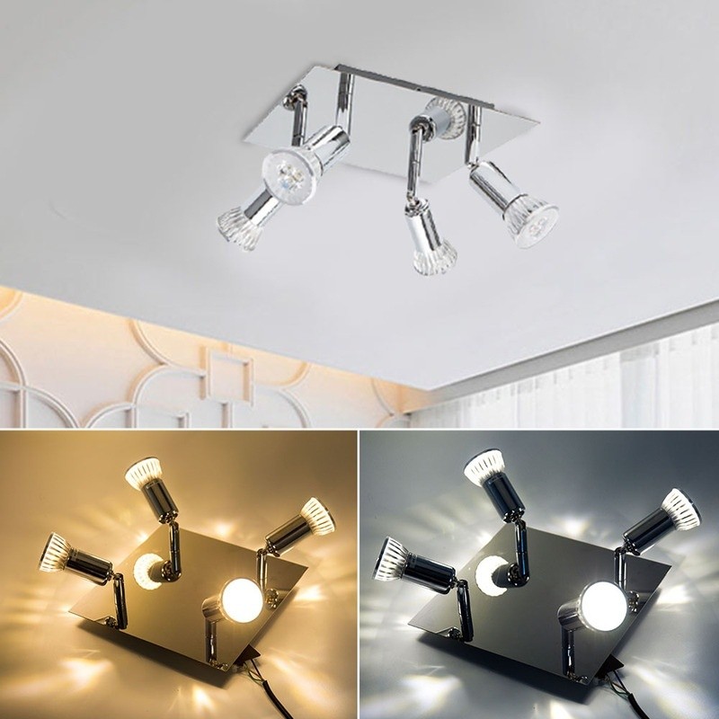 4 Way Ceiling Light Spotlight Fittings Modern Lamp 12w Gu10