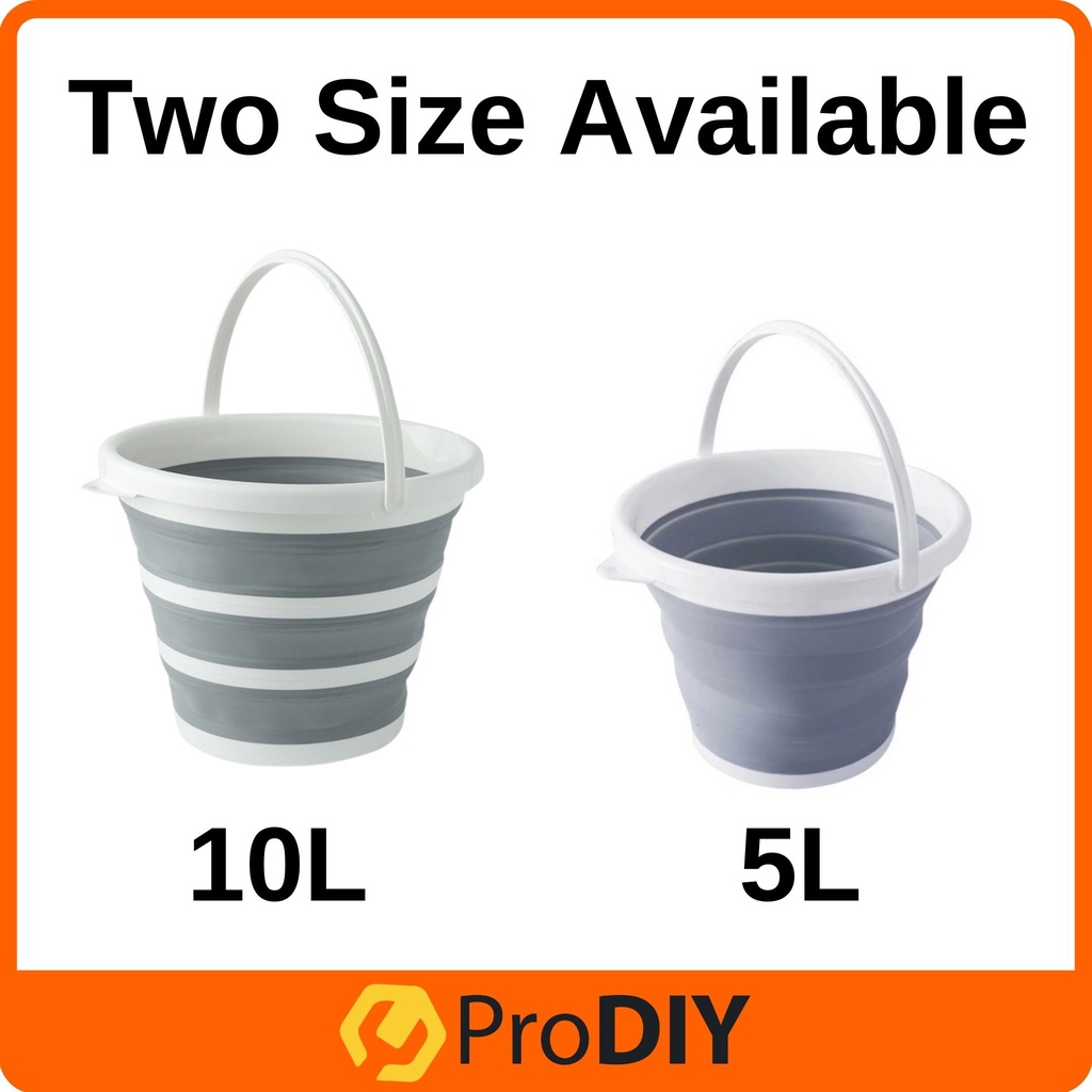 Foldable Pail 10L Portable Folding Collapsible Pail Outdoor Car Wash