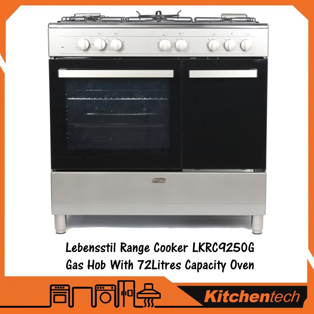 Lebensstil Range Cooker LKRC9250G Gas Hob With 72Litres Capacity Oven