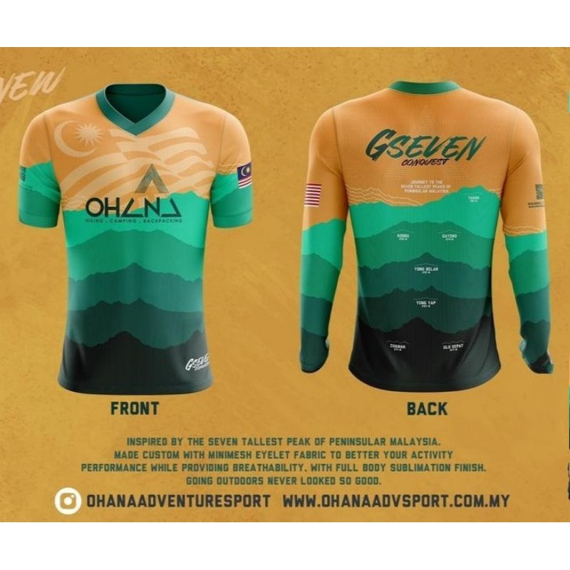 Shirt Baju Ohana G7 Limited Edition By Ohana Adventure Sport V Neck Unisex Adult Shopee Malaysia