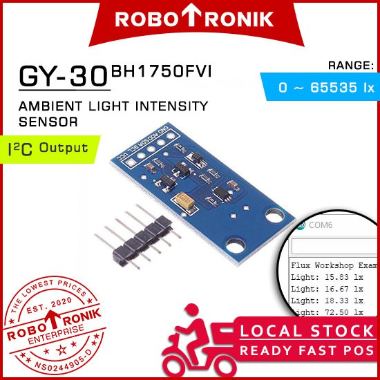 GY-30 (BH1750FVI) Ambient Light Intensity Sensor Module - Arduino ...