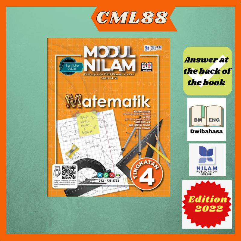 Cml88 Modul Nilam Matematik Ting 4 Dwibahasa Kssm 2022 Nilam Shopee Malaysia