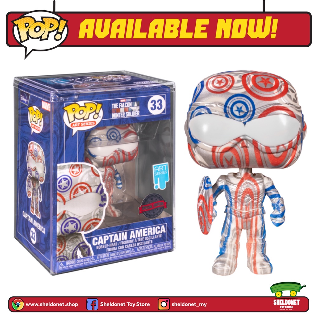 Funko Pop! Artist Series: Patriotic Age - Captain America (Falcon) With Choice Of Pop! Protector (Exclusive)