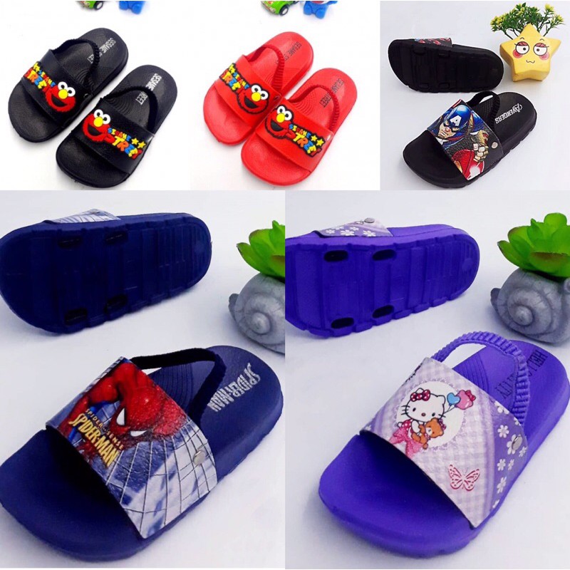 【Stock Clearance】Size18-23 Ready Stock Cute Unisex New Born Baby Kids Sandals Slippers Kasut Bayi