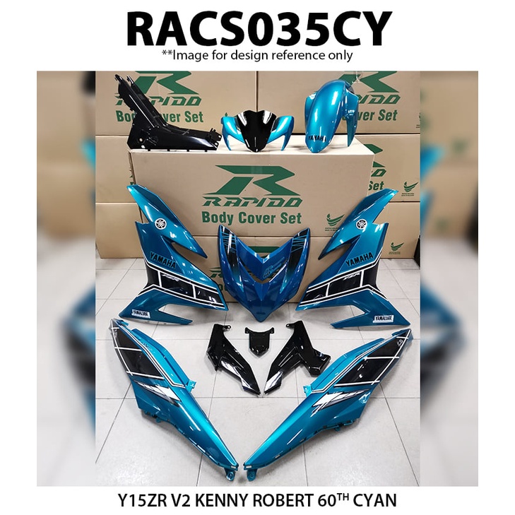 Yamaha Y15 Y15ZR V1 V2 KENNY ROBERT 60TH Cover Set Sticker Tanam Rapido ...