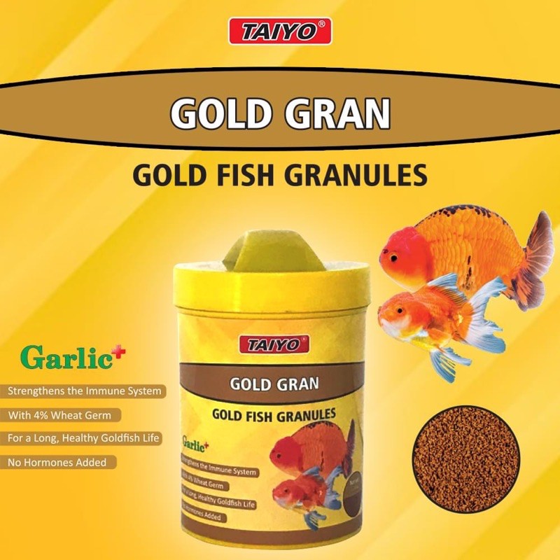 TAIYO Gold Gran Gold Fish Granules Food Makanan 325g
