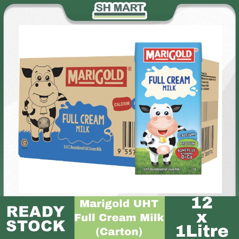 Marigold UHT Full Cream Milk Carton (12 Unit x 1L) | Shopee Malaysia