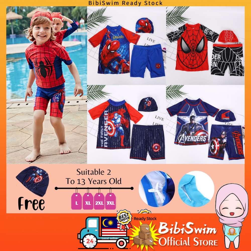 BIBISWIM Baju Pakaian Renang Kanak kanak Baby Boy Swimming Suit Kids ...