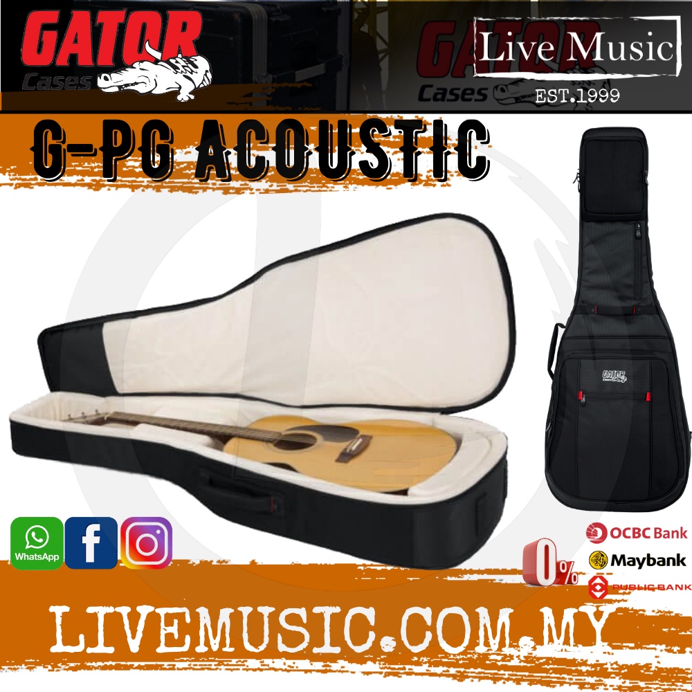Gator G-PG ACOUSTIC ProGo Ultimate Gig Bag for Acoustic Guitar (GPGACOUSTIC) Shopee Malaysia GATOR G-PG ELECTRIC
