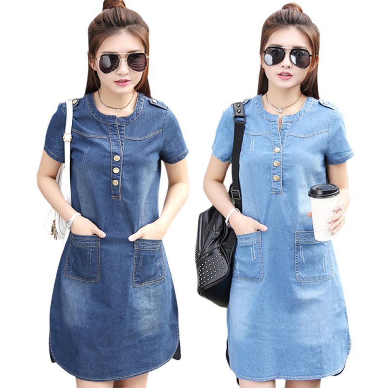 denim dress shopee